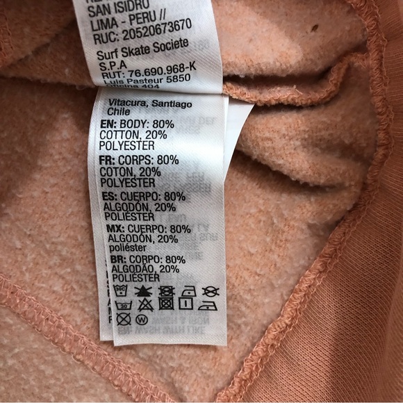 Roxy Snowboards Peach Pink Pocket Front Snap Button Up Hooded Jacket Womens XS. - Picture 5 of 7